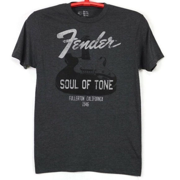 Fender Guitars Soul of Tone T-Shirt Shirt Gray‎ California S Small - Picture 1 of 10